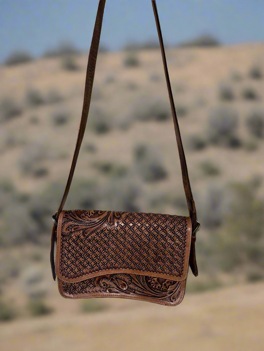 Thee all tooled leather purse