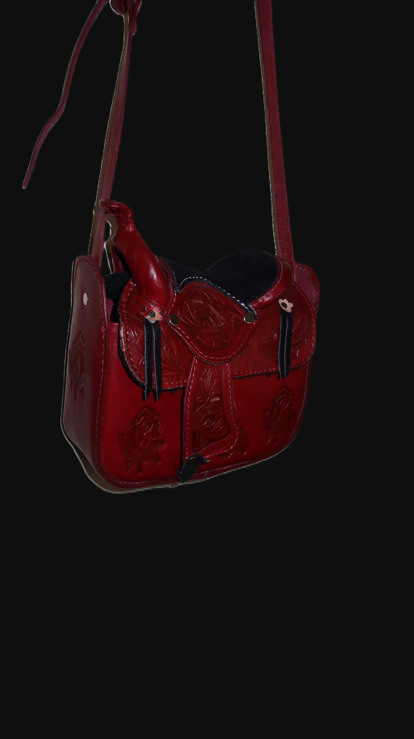 Rose Saddle Bag Purse