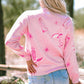 Pink Western Cowboy Boot Sweater